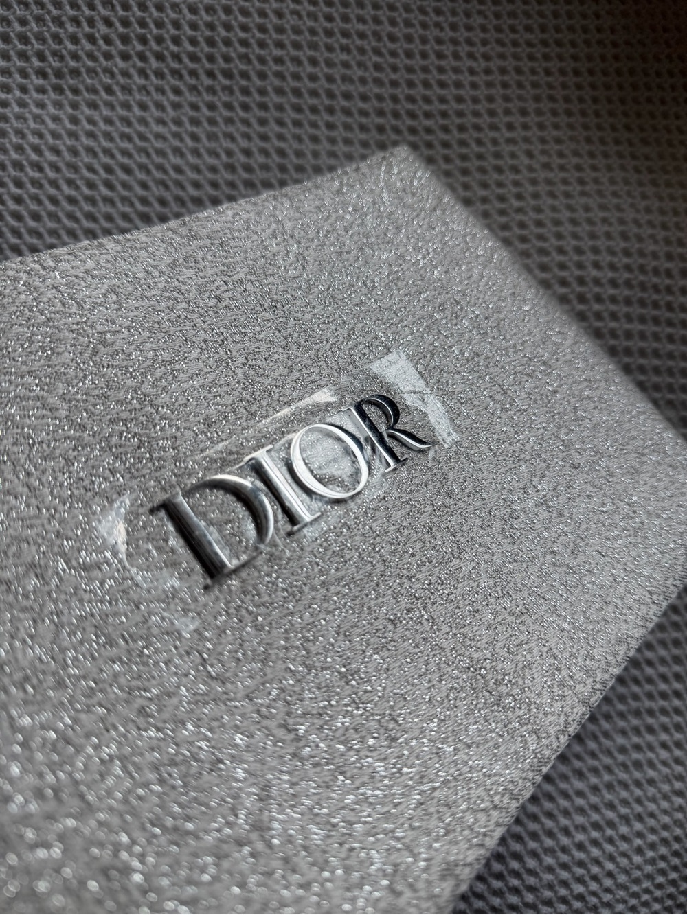 Dior silver make up pouch
